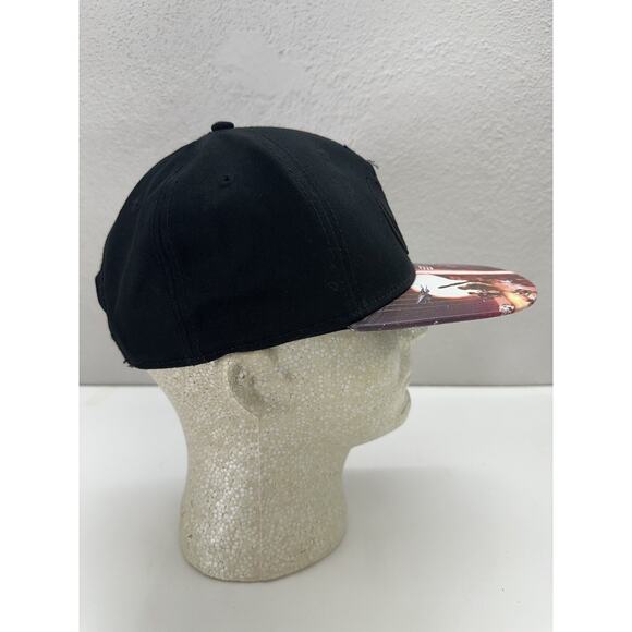 Star Wars Snapback Hat Black Embroidered Logo Printed Brim One Size Fits All - Picture 9 of 10